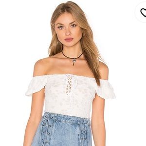Free People white lace top
